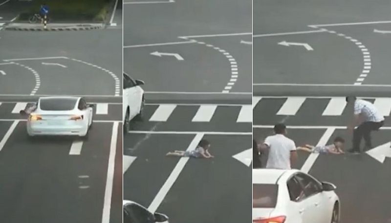 In China Girl Falls Out Of Car Window  Video goes Viral 