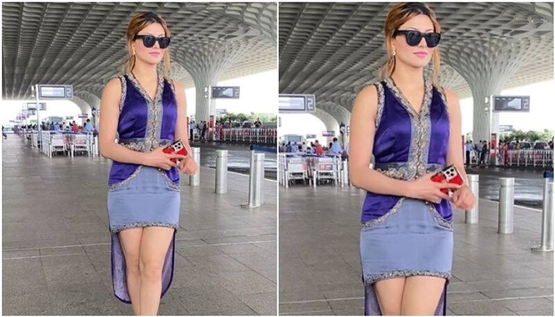 actress urvashi rautela spotted at Mumbai Airport sgk