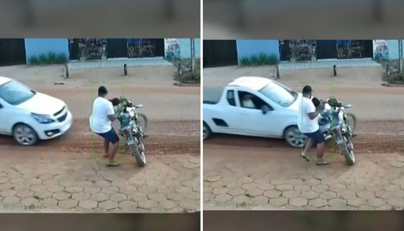 father saves childs life from an accident and its video goes viral 