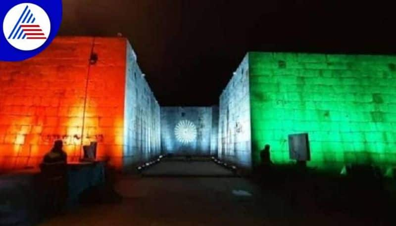 Tricolor lightings to Chitradurga Fort For Independence Day Special grg