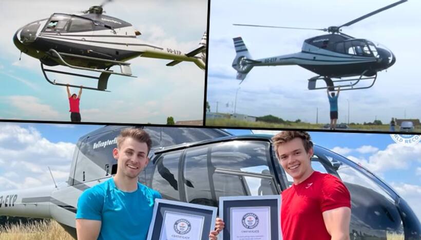 Watch: Man breaks Guinness World Record by accomplishing 25 helicopter pull ups
