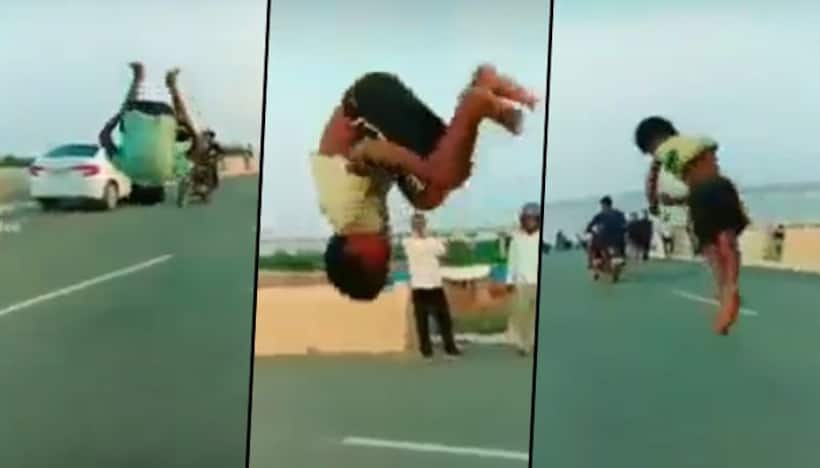 Boy performing acrobatic stunts on road surprises Anand Mahindra; watch video