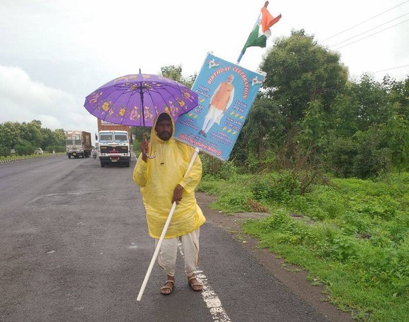 Meet the Andhra farmer on padyatra of over 2000 km to wish PM Narendra Modi