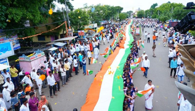 1Km Tiranga Yatra at Aurad in bidar gow