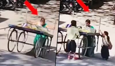 School kids help fruit seller in pushing cart; viral video will make your day