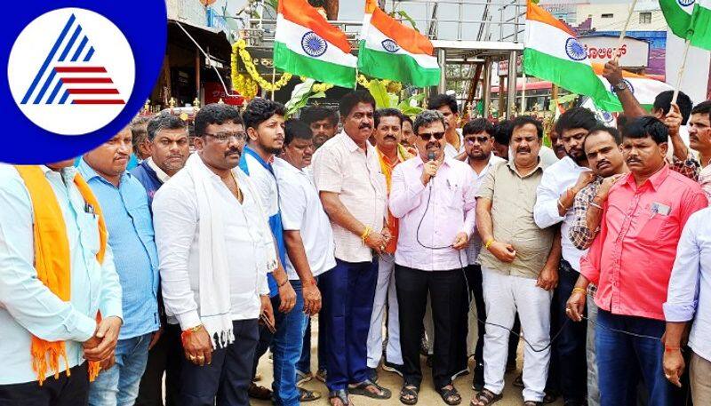 Flag Hoisting and Ganesha pratistapana at Idgaa davanagere rav