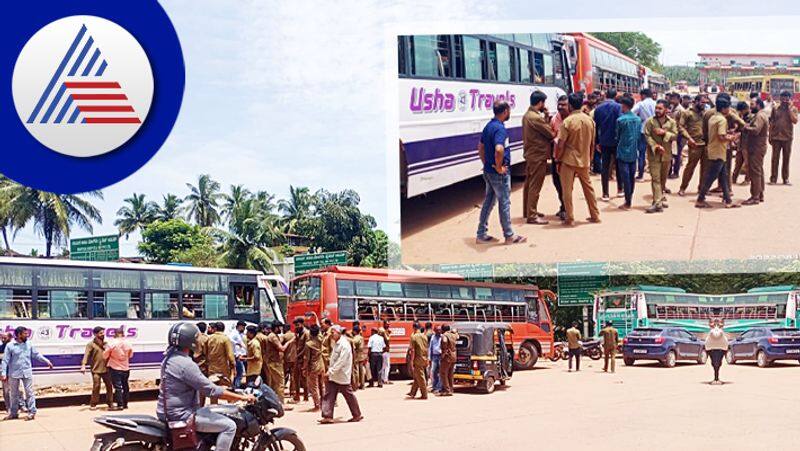 Mangaluru bus operator accused of assault by ASI bus bandh and protest staff rav