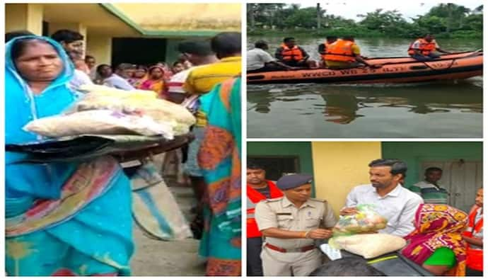 নিম্নচাপ ও ভরা কোটালের মিলিত দাপটে প্লাবিত গঙ্গাসাগর, বানভাসি মানুষদের জন্য খোলা হল ত্রাণ শিবির