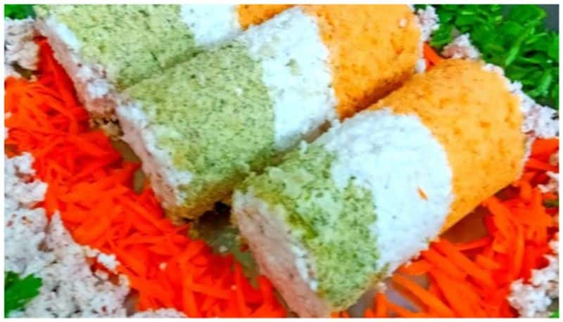 Independence day special Tricolor Puttu Recipe