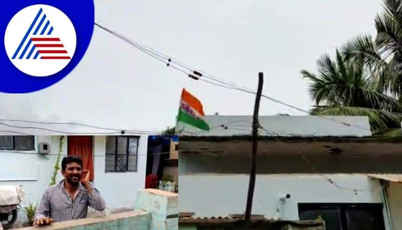 Youth arrested in ballari  who hoists tricolor with Jesus  sticker replacing  Ashok Chakra gow