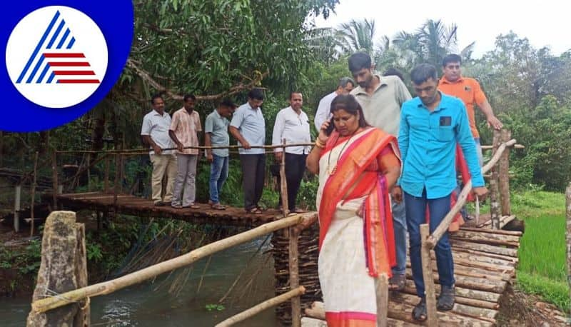 Mla Roopali Naik Constructs Foot Bridge For Padmashree Awardee Tulasi Gowda House gvd