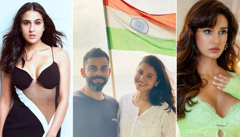 Anushka Sharma Virat Kohli to Sara Ali Khan Disha Patani stars fans on Independence Day drb