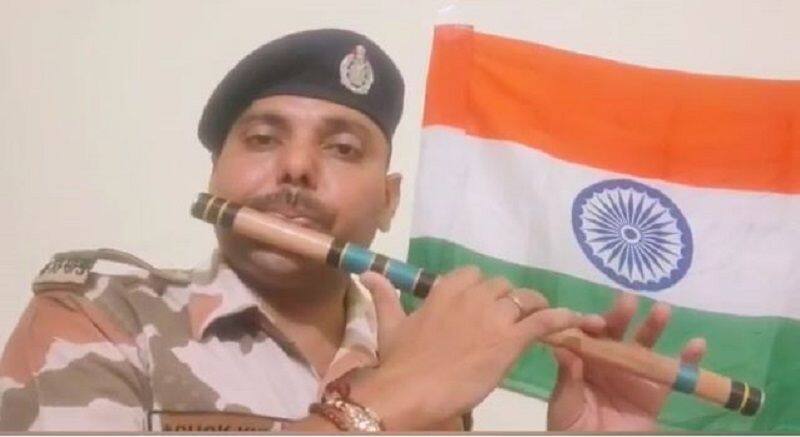 itbp constable plays tune of dil diya hai jaan bhi denge ash