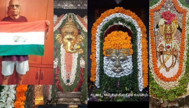 First flag Telling the story of independence: tricolor decoration for God in udupi akb