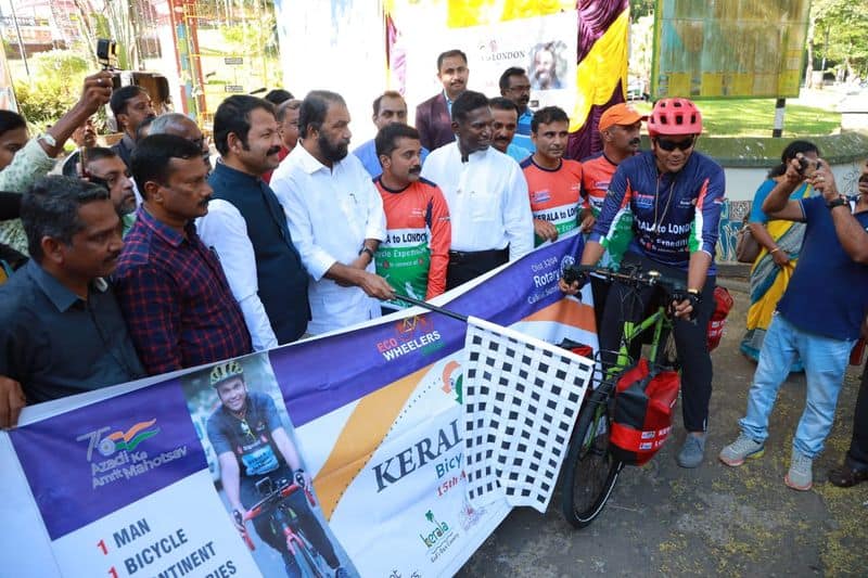 solo cycle journey from Thiruvananthapuram to London Faiz Ashraf Ali 