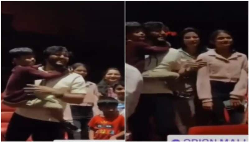 golden star ganesh surprise to audience in theatre while watching Gaalipata-2 sgk