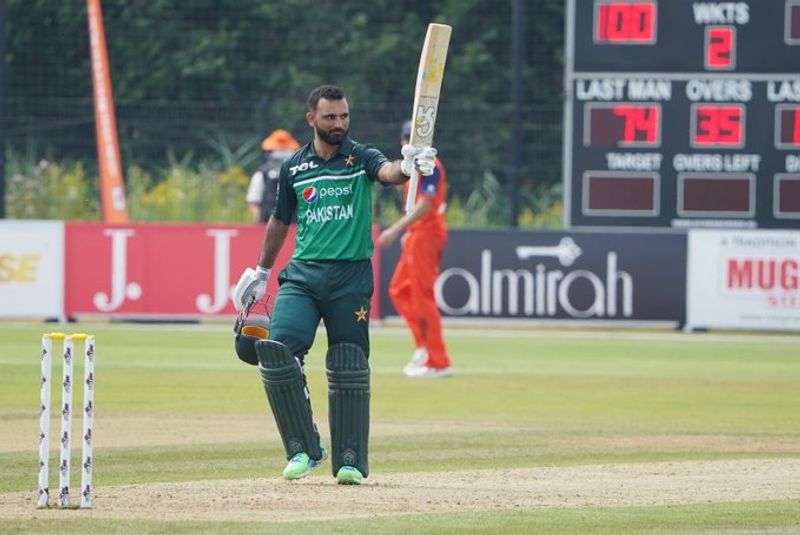 fakhar zaman century and babar azam fifty help pakistan to set tough target to netherlands 