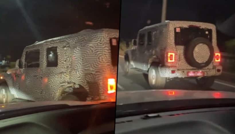 Mahindra Thar 5-door spotted testing for the first time, here's what we know