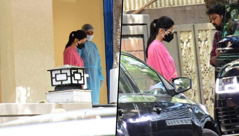 Katrina Kaif Vicky Kaushal seen outside clinic netizens say baby loading drb