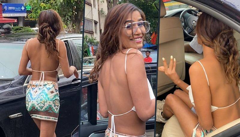 Sultry pictures Poonam Panday goes backless on streets of Mumbai drb