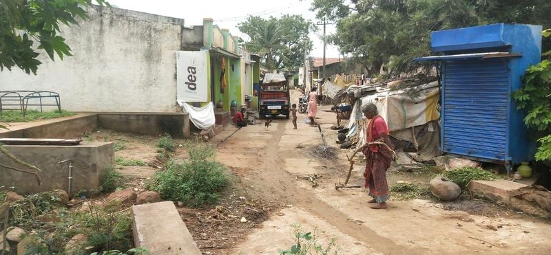 Infrastructure deprived Hampapur harapanahalli at ballari