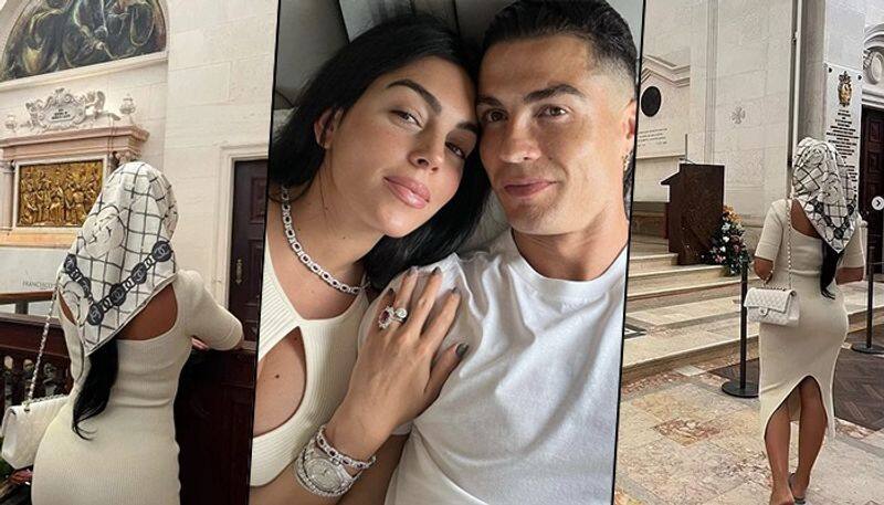 Cristiano Ronaldo girlfriend Georgina Rodriguez flaunts her voluptuous body in white dress  RBA