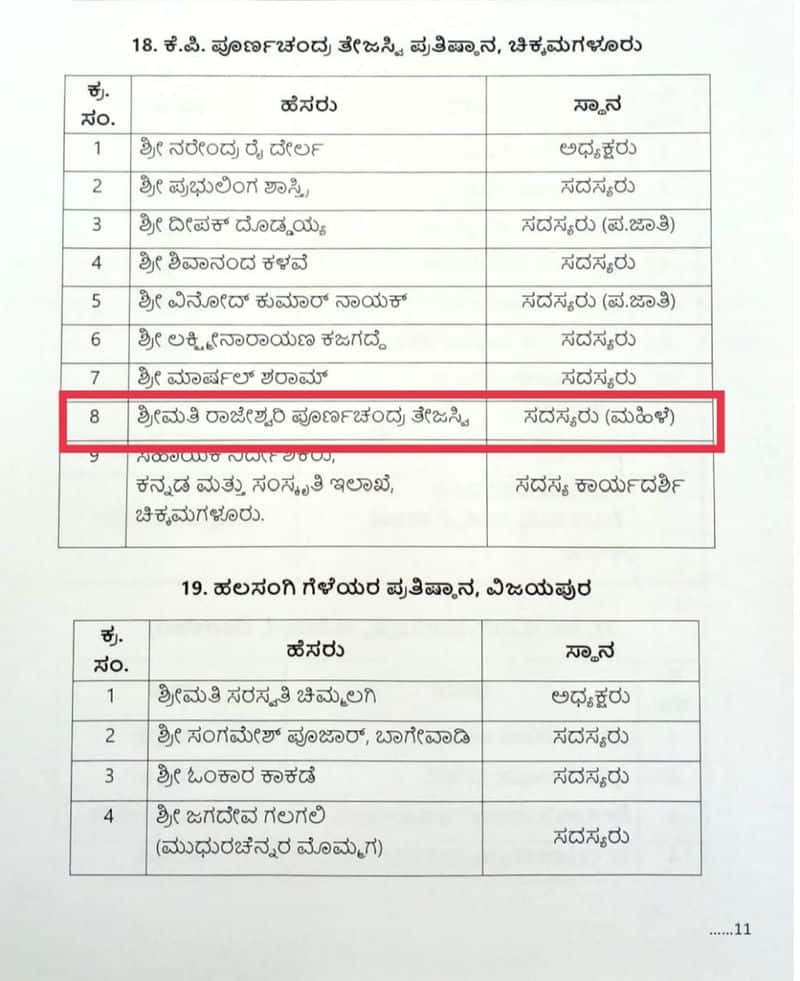 Government of Karnataka Made the Deceased Member of the Committee grg