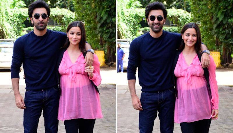 Alia Bhatt flaunts baby bump in see-through top; poses with Ranbir Kapoor drb