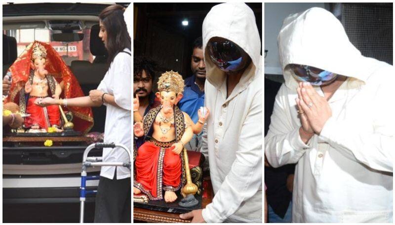 Ganesh Chaturthi 2022: Shilpa Shetty, Raj Kundra bring Ganpati idol home; see pics RBA