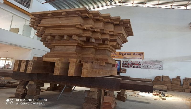 Preparing New chariot of Udupi kollur mookambika rbj