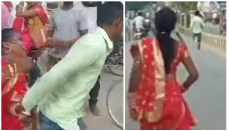 Woman runs after her groom insist to marry her