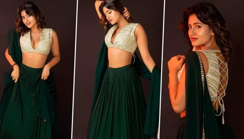 Sexy video and pictures: Post LEAKED MMS controversy Anjali Arora flaunts her cleavage in deep neck choli RBA