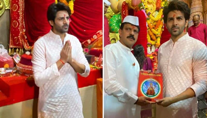 Ganesh Chaturthi 2022: Kartik Aaryan visits Lalbaugcha Raja to seek blessings drb