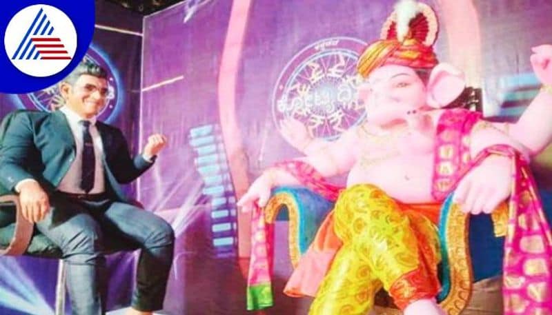 Ganesha Idol with Puneeth Rajkumar in the Kannadada Kotyadhipati Program in Karwar grg