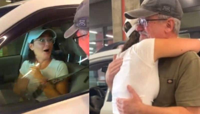 Dad surprises daughter in a viral video