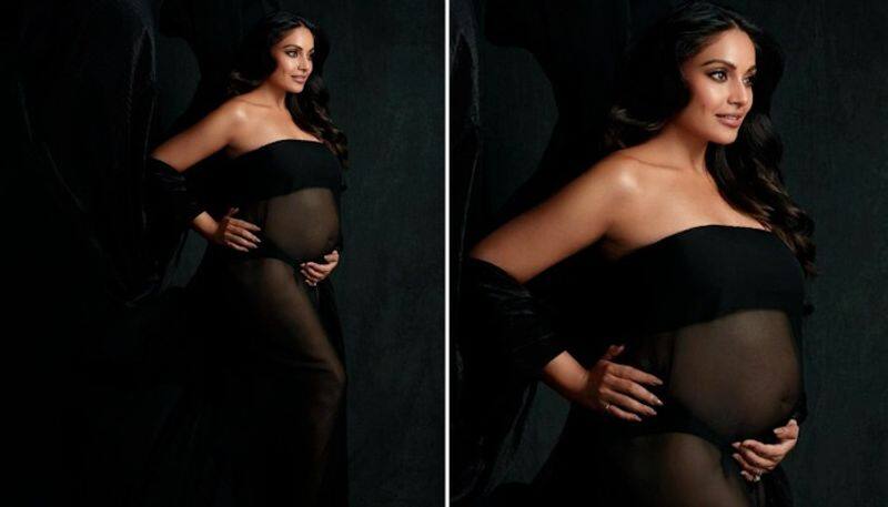 Bipasha Basu flaunts baby bump in see-through dress; hits back at troll drb