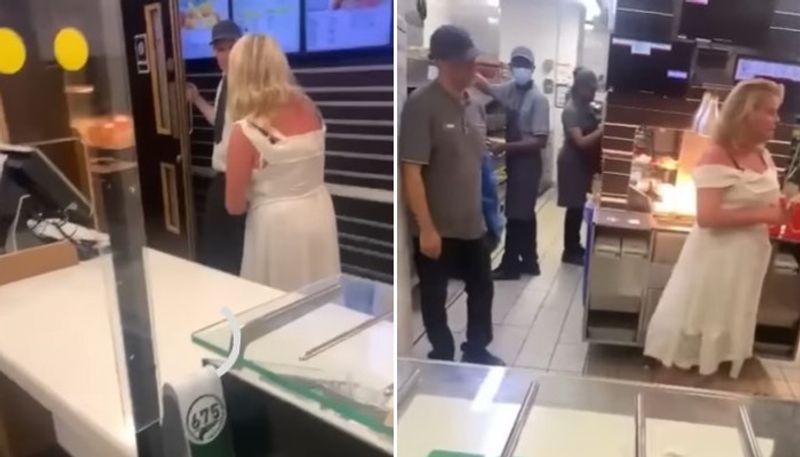 woman stuffs burgers inside her cloths the bizarre video goes viral