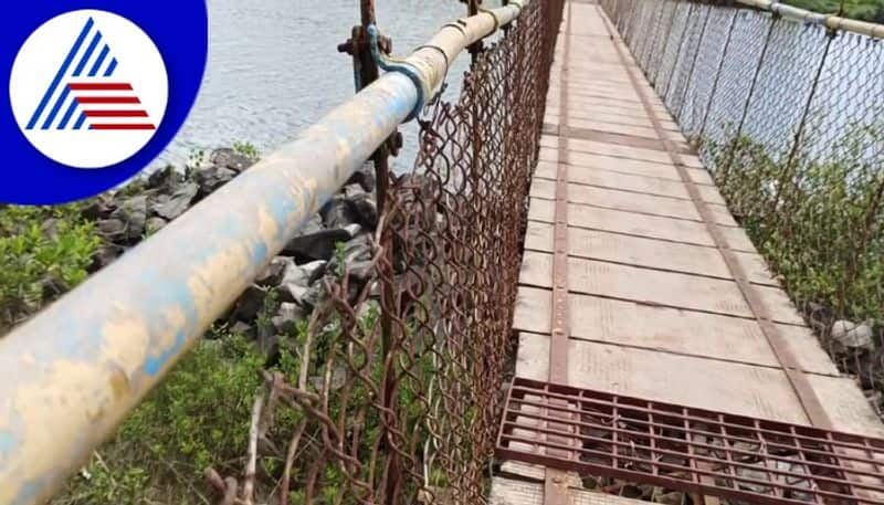 Honnavar hanging bridge  in danger gow