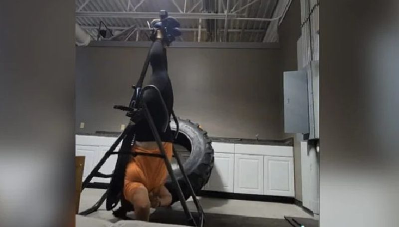 woman stuck in gym equipment and she calls 911 through smart watch 