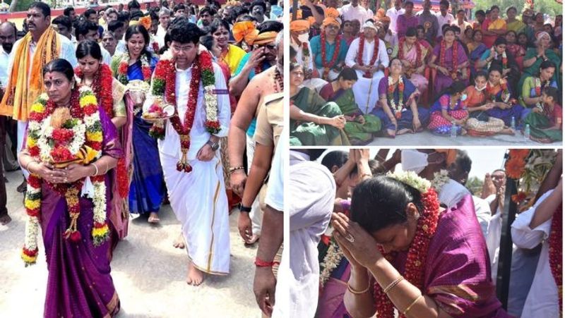 Durga Stalin and sabareesan participate in Mayiladuthurai Sri Angalaparameshwari temple festival