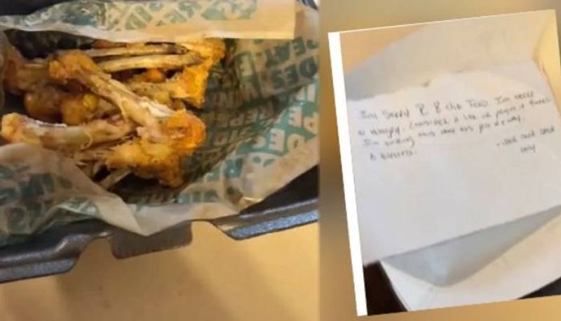 Man Orders food in online Receives Bones In Box And A Sad Note