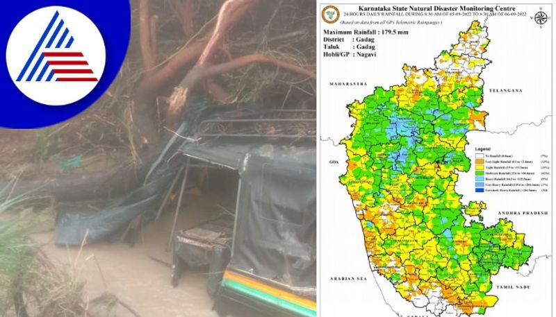 Gadag district Nagavi village witnessed the highest rainfall gow