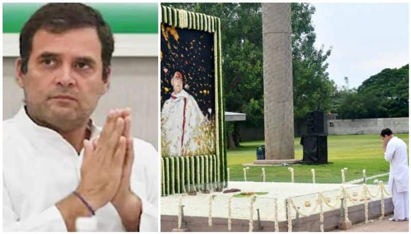 Rahul worshiped with 3 mangoes at Rajiv Gandhi memorial.. Do you know the reason?