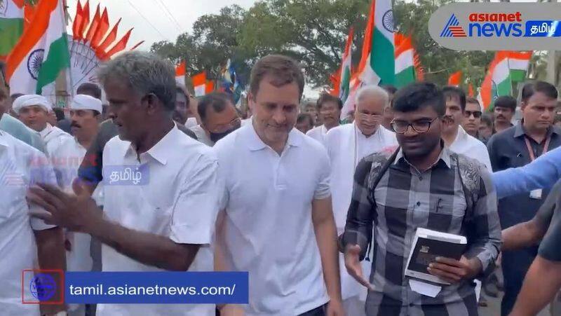 Rahul Gandhi during his Bharat Jodo Yatra met NEET suicide Anitha brother