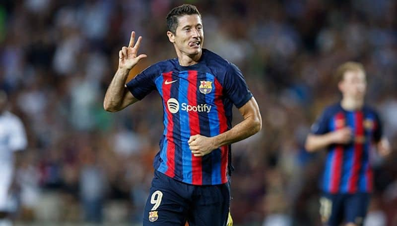 football champions league barcelona vs viktoria plzen lewandowski cherishes hat-trick warns bayern munich snt