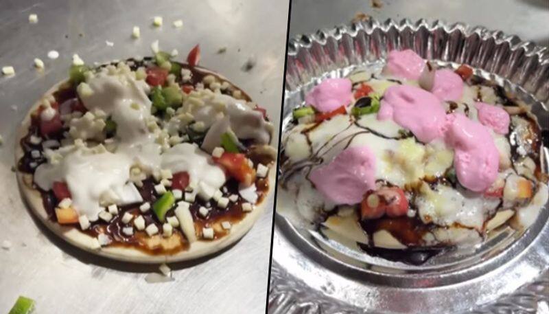 Heard of vegetable pizza with ice cream topping? This video will you disappointed - gps