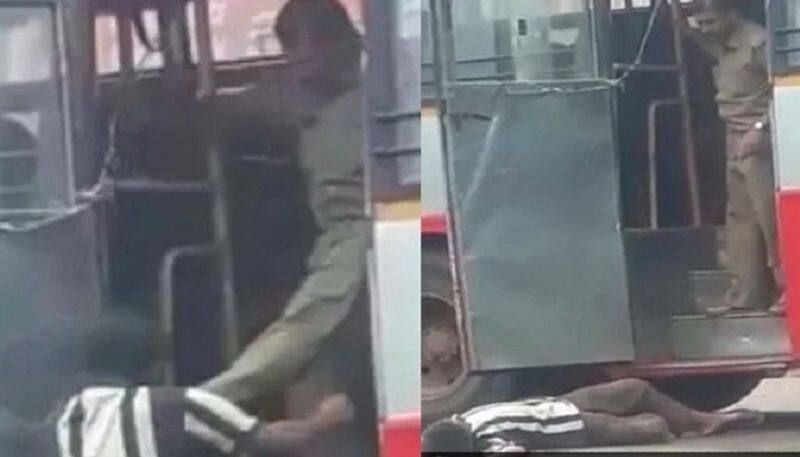 Puttur ksrtc bus conductor Suspended After assault On Passenger Video Viral rbj 