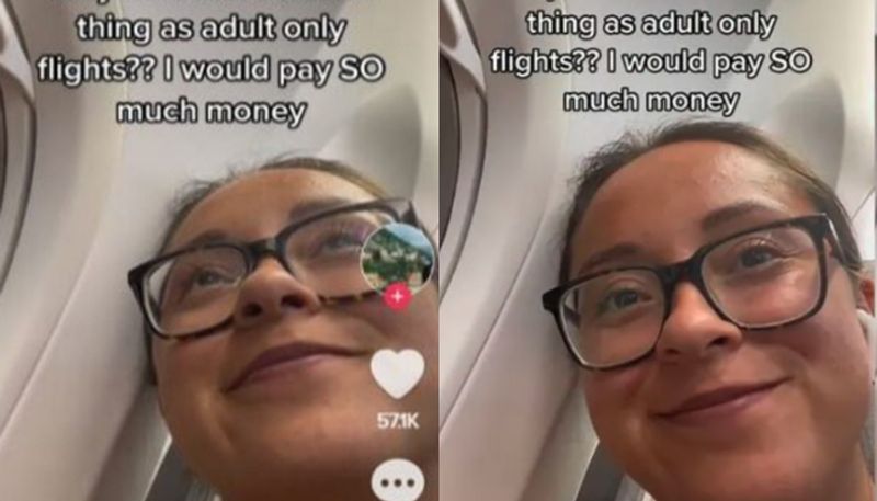 Child crying woman asks for adult only flights