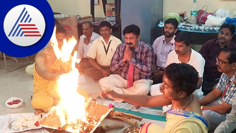 Homa Havan at Dharwad District Health  office gow