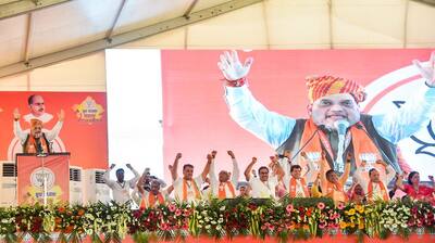 Amit Shah takes 'foreign' T-shirt swipe at Rahul Gandhi; slams Congress for 'vote-bank' politics